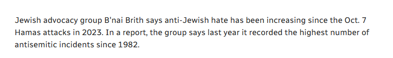 jasontoney_'s tweet photo. CBC keeps citing B'nai Brith's annual audit of antisemitism, saying that the "Jewish advocacy group" documents "anti-Jewish hate." 

In reality, B'nai Brith is a pro-Israel group that conflates antisemitism &amp; anti-Zionism. I complained—@CBCNews editors refuse to make a change. https://t.co/VrwRgami86