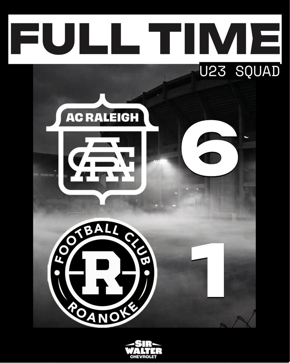 AC_Raleigh's tweet photo. Weekend Results 

🏴 u23 Squad: A ruthless victory over FC Roanoke. We’ve integrated some key pieces into this side recently, and that growth is paying off.

🏴 First Team: Massive respect to the 11 men who answered the call against NCFC.

Back to the training pitch. https://t.co/6vnapXpMpF