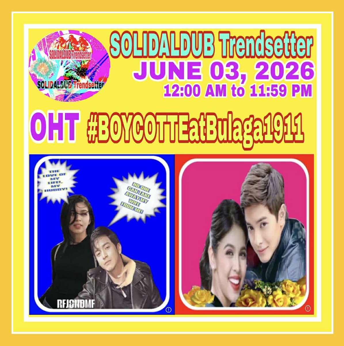 MCambsl2's tweet photo. TBADN - d FANDOM that's been fightng 4 d TRUTH abt ALDUB &amp; ALDUBNATION will continue d fight til d TRUTH is revealed &amp; acknowledged by those involved in d zarsuela This FANMILY vows 2 continue 2 SUPPORT, LOVE &amp; PROTECT ALDUB.
ALDUB PA RIN
#BOYCOTTEatBulaga1911
NO TO SOLO PROJ https://t.co/RoSxgICWU8
