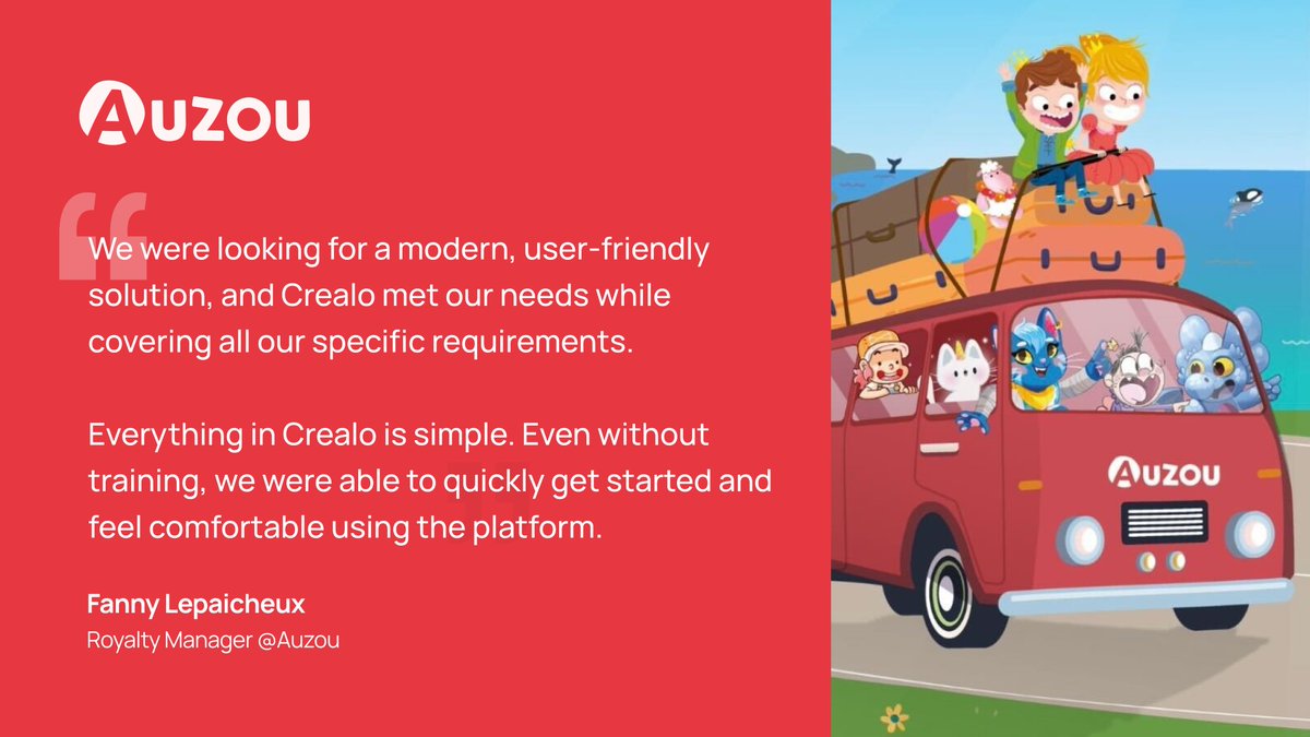 crealoapp's tweet photo. Thank you to @AuzouPublishing  for their trust and feedback! We're proud to support one of France's leading children's publishers in modernizing royalty management.

#Publishing #Royalties https://t.co/nFgEl3ZNH5