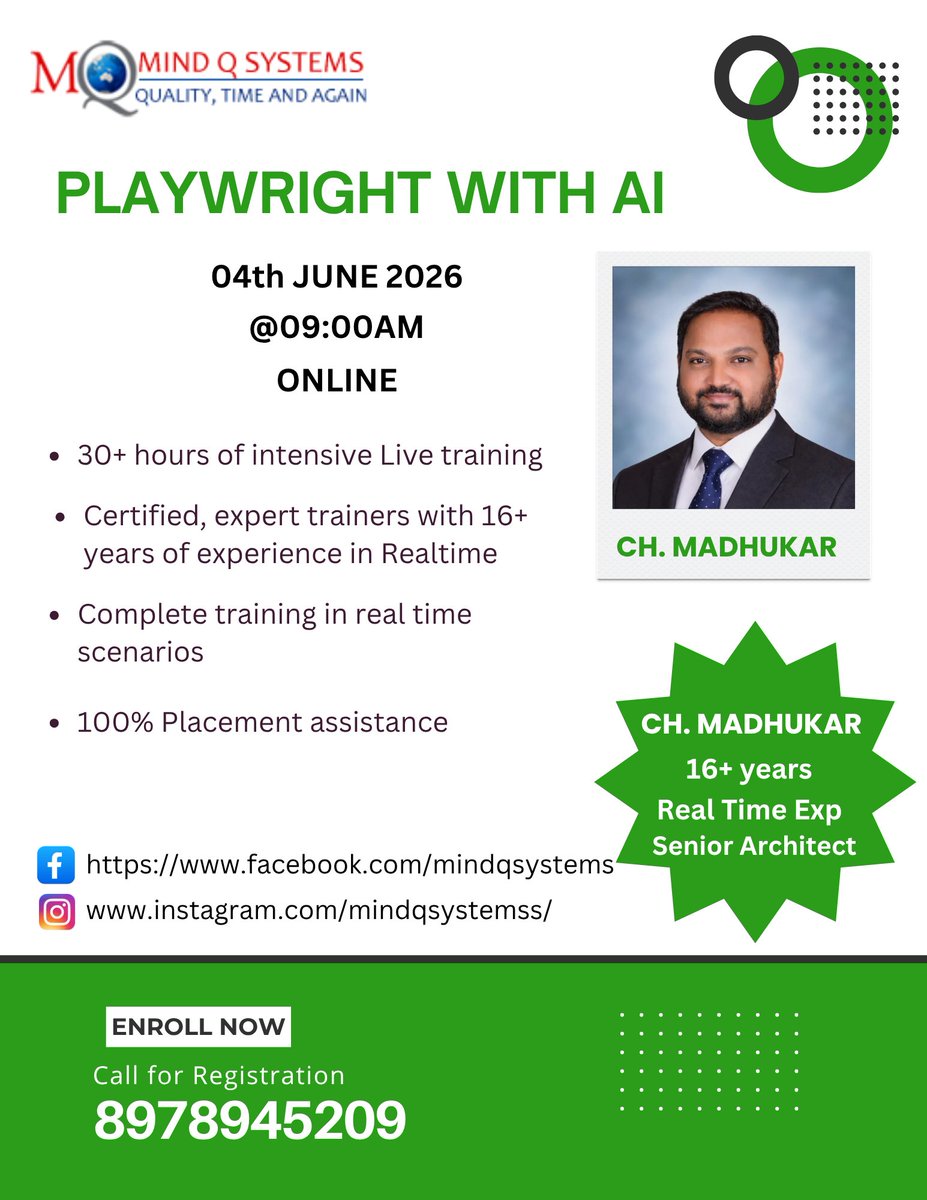 MindQSystems's tweet photo. Python +Djangao Batch Starts on 04th JUNE 2025 @ 07:40AM.
more details: https://t.co/Ja7nGjUiWf
https://t.co/LGMtXO8cMw
More Details:
Contact Team on- +91-8978945209
https://t.co/LGMtXO8cMw https://t.co/zTEm7jUBw8