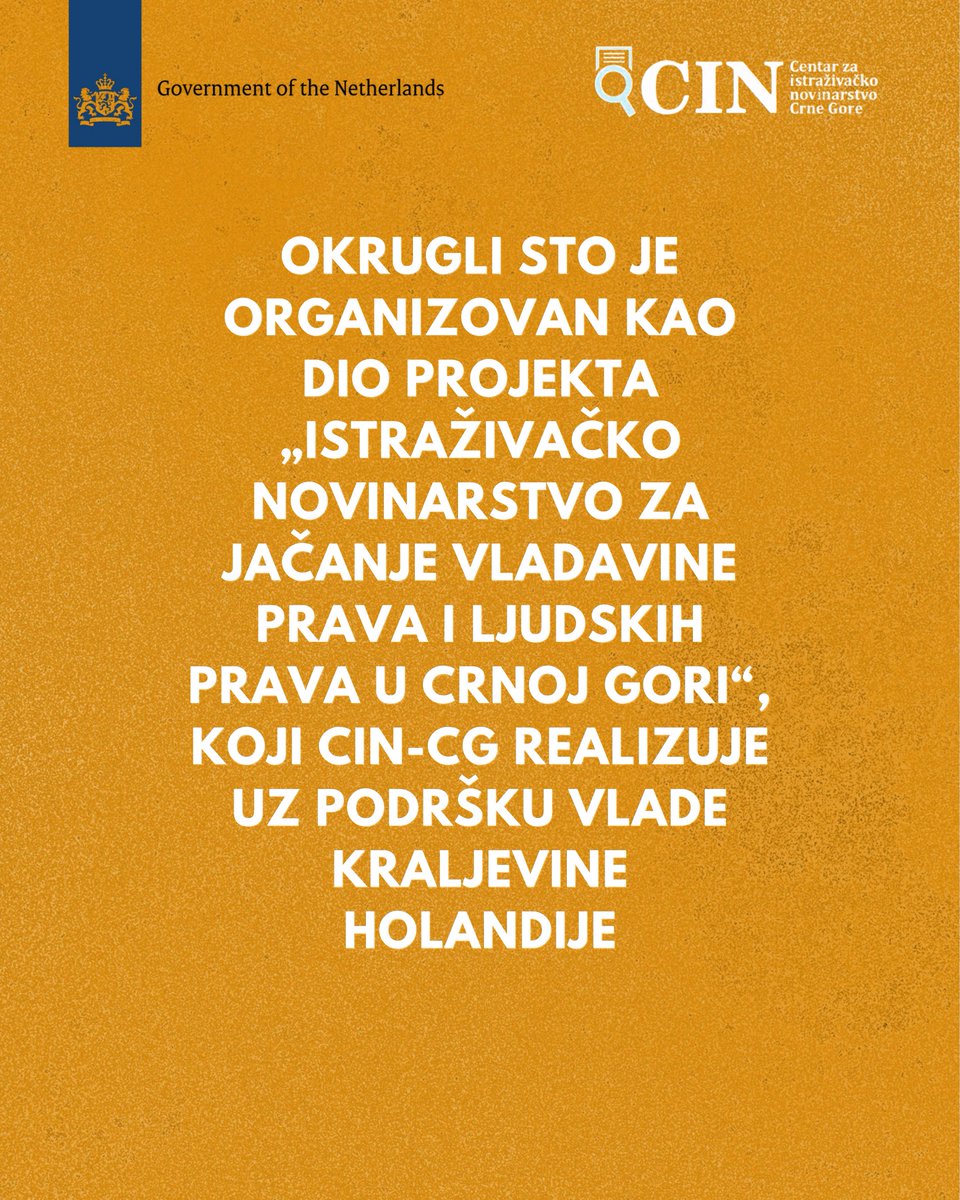 CIN__CG's tweet photo. 📍 „CG pred vratima EU, ali pravosuđe još pod sjenkom politike“ – ključna je poruka okruglog stola o vladavini prava i ljudskim pravima u CG, održanog u organizaciji Centra za istraživačko novinarstvo Crne Gore (CIN-CG).
@NLinBelgrade 

Vidi više: https://t.co/rZX832pWge https://t.co/efXhNNjcpc