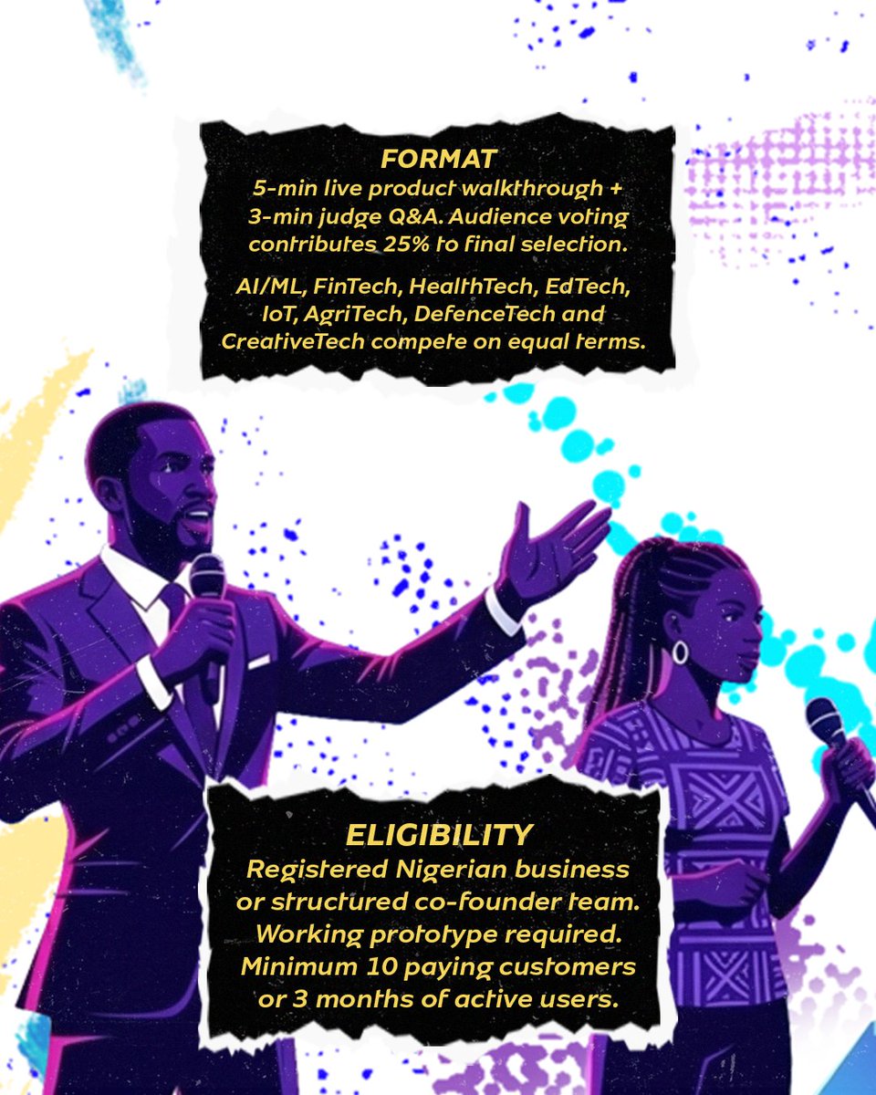 GatheringNG's tweet photo. Innovators, thinkers, tech bros and sisters, pull
up to The Gathering On 100 in aba to pitch your solutions and
you could win grants to push you to the next level. ​

#TheGathering #TheGatheringOn100 https://t.co/Hmr0bkuX0N