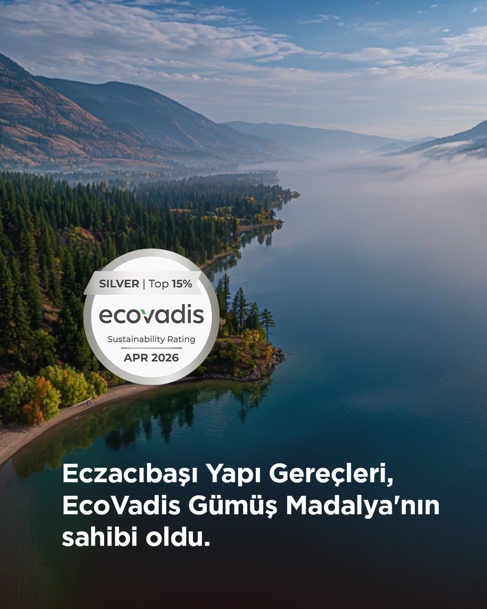 Eczacibasi's tweet photo. Eczacıbaşı Yapı Gereçleri, EcoVadis Gümüş Madalya’nın sahibi oldu.

Eczacıbaşı Yapı Gereçleri, şirketlerin sürdürülebilirlik performanslarını değerlendiren ve dünya çapında en yaygın kullanılan derecelendirme platformlarından biri olan EcoVadis’te, geçtiğimiz yıl elde ettiği ilk Bronz Madalya’nın ardından bu yıl Gümüş Madalya almaya hak kazandı.

Birleşmiş Milletler Küresel İlkeler Sözleşmesi, Uluslararası Çalışma Örgütü ve Küresel Raporlama Girişimi gibi uluslararası referanslara dayanan EcoVadis; çevre, iş gücü ve insan hakları, etik ve sürdürülebilir tedarik başlıklarında yürütülen çalışmaları bütüncül bir yaklaşımla değerlendiriyor.

Sürdürülebilirlik performansını şeffaf biçimde ortaya koyan güvenilir bir referans niteliğindeki bu değerlendirme sistemi, şirketlerin sürdürülebilirlik yönetimindeki yetkinliğini ve sorumlu iş yapma yaklaşımını ortaya koyan önemli bir gösterge olarak kabul ediliyor.