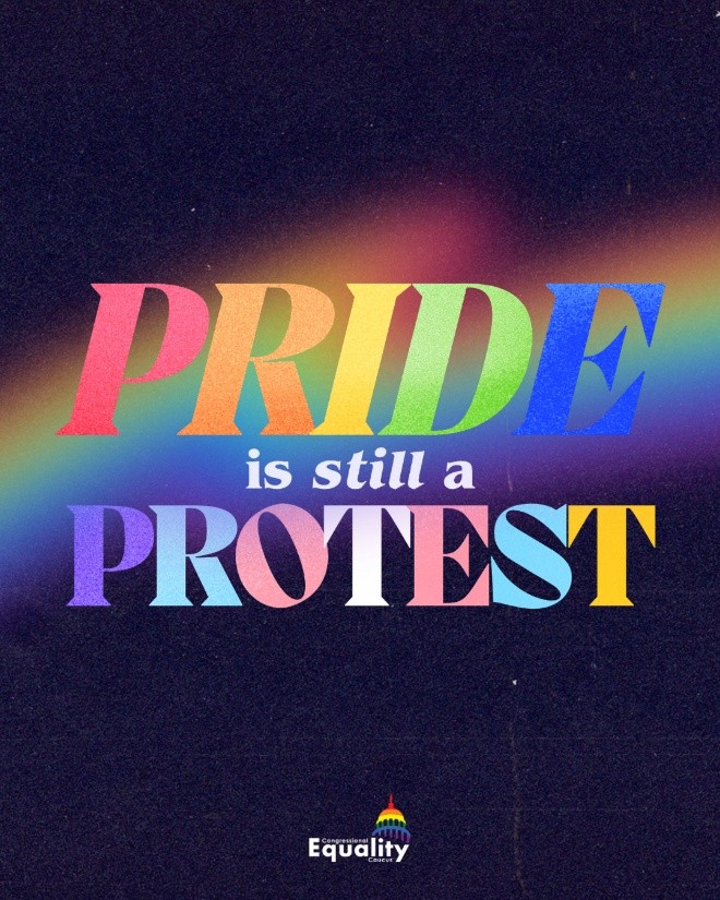 RepRashida's tweet photo. Pride started as a protest born from resistance to injustice. As we kick off Pride Month, I’m honored to celebrate the spirit of Pride by continuing to fight for LGBTQI+ equality in the halls of Congress with my @EqualityCaucus colleagues while standing with advocates at home. https://t.co/J07byTs3GK