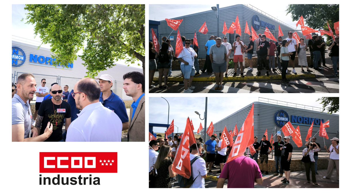 industriaccooma's tweet photo. Concentración en Normon para denunciar los despidos sistemáticos y ataques a la libertad sindical.
Contamos con el respaldo de CCOO Industria Madrid y con la presencia de representantes del PSOE, que mostraron su apoyo a las reivindicaciones.
https://t.co/nEgk05r5Mp https://t.co/QqtF9bb3sT