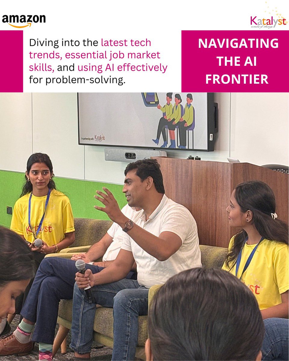 katalyst_india's tweet photo. They spent the day chatting with senior leaders about everything from the realities of AI to how data centers actually run the world.

Amazon surprised our girl with brand-new sponsored laptops for their digital enablement, and we got to celebrate our graduating seniors!!🎓💻✨ https://t.co/dtWbOdlcnD