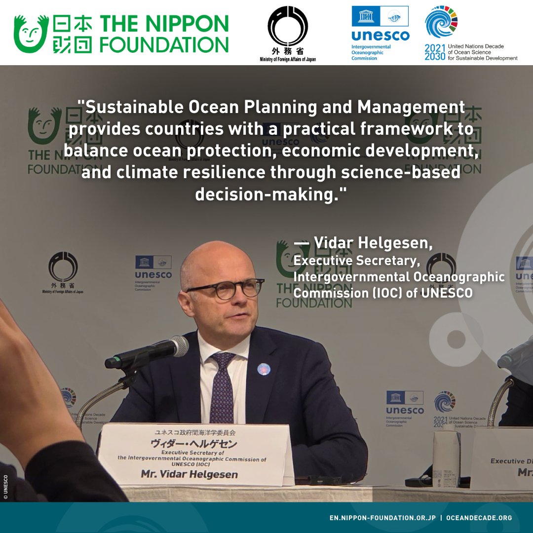 UNOceanDecade's tweet photo. “Sustainable Ocean Planning &amp; Management provides countries with a practical framework to balance ocean protection, economic development, and climate resilience through science-based decision-making.” — Vidar Helgesen, @IocUnesco

Follow this week for Summit updates. #OceanDecade https://t.co/VAnOGtJbSt