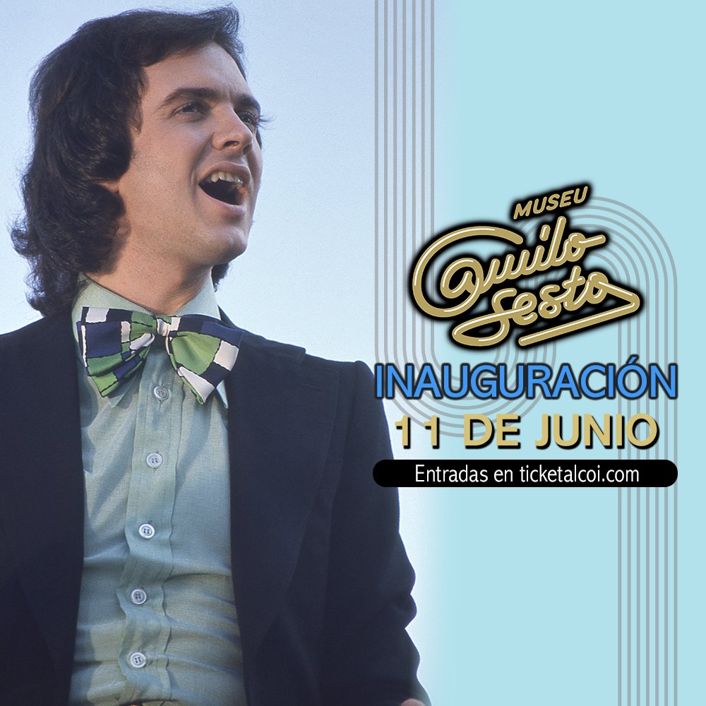 CamiloSesto's tweet photo. El "Museu Camilo Sesto" abrirá sus puertas el próximo 11 de junio, puedes adquirir las entradas en:
https://t.co/G1Xozyq0Ca

Camilo Sesto, nacido en Alcoy, es una de las figuras más destacadas de la música en español. Cantante, compositor y productor, conquistó escenarios de todo el mundo con una voz inconfundible y una trayectoria extraordinaria. Sus canciones, convertidas ya en grandes clásicos, siguen plenamente vigentes y emocionando a generaciones.

Camilo Sesto, born in Alcoy, is one of the most outstanding figures in Spanish-language music. A singer, songwriter and producer, he captivated audiences around the world with his unmistakable voice and extraordinary career. His songs, now considered timeless classics, continue to inspire generations.

#CamiloSesto #CamiloEterno #CamiloSuperstar #Museo