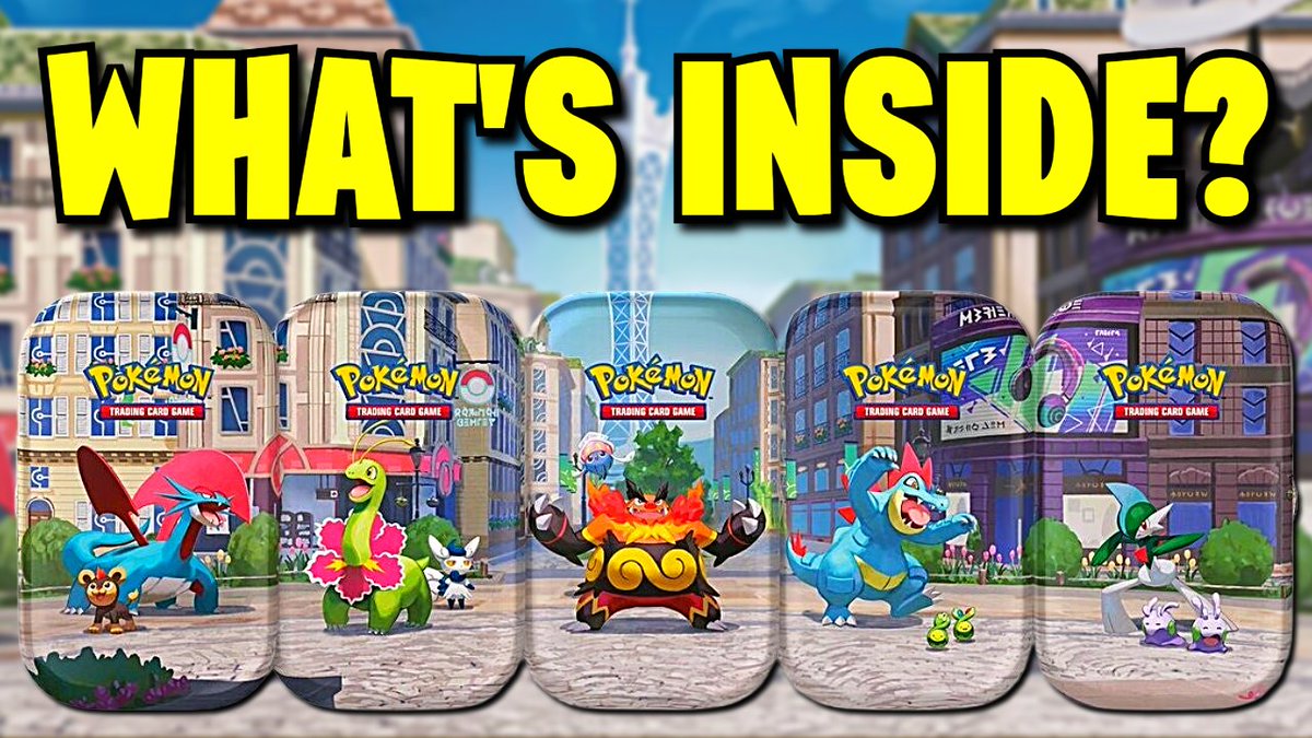 OneSPlays's tweet photo. It's a busy week for Pokemon cards! Here's what's inside this Friday's new Lumiose City Mini Tins: https://t.co/C1kr9SyiKC https://t.co/a0pnHi4VQa