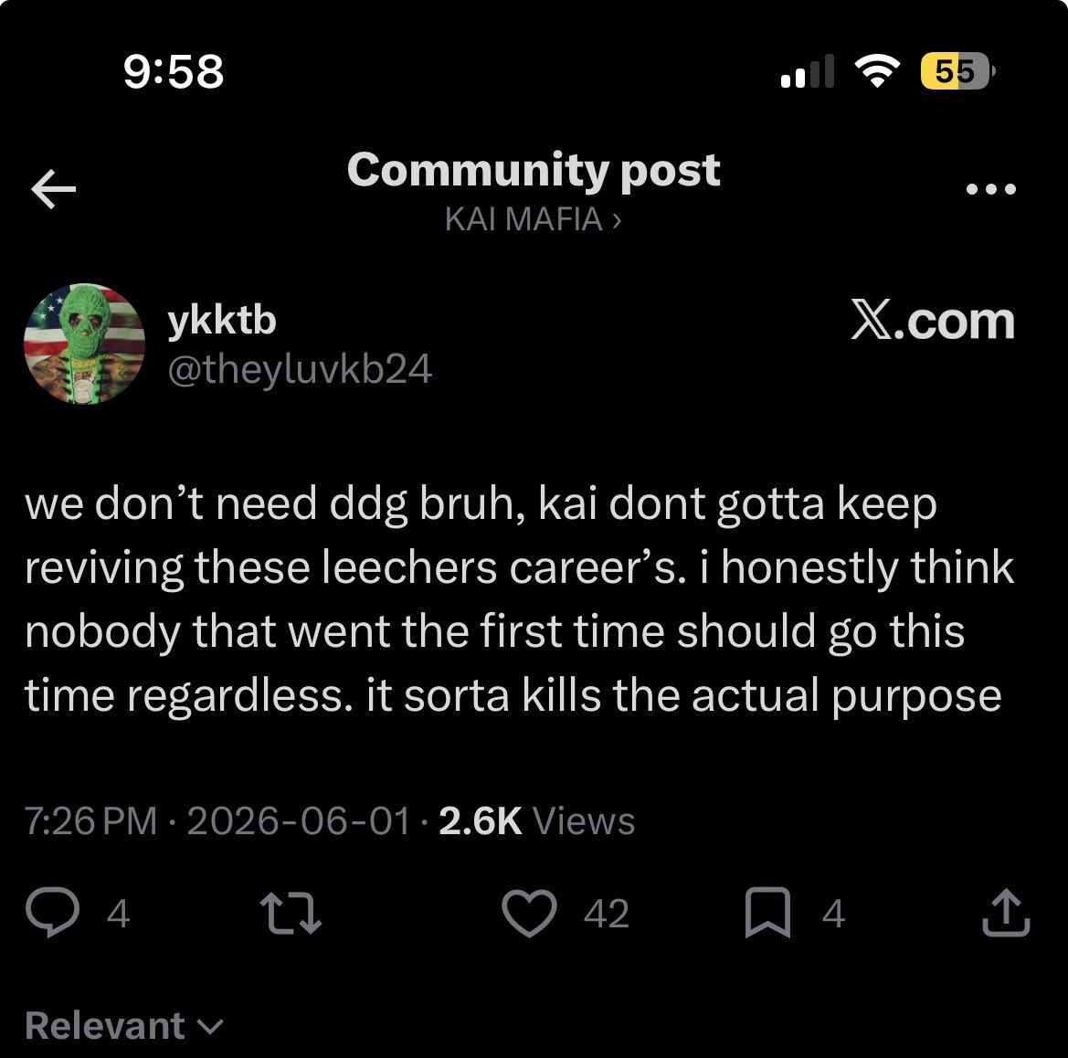 JigenClears's tweet photo. @theyluvkb24 @dirttmcgerkk @2trill771 @yurski216 @dailyBSH Ur literally obsessed lmao. Obviously ur a max rakai and yb fan bruh ur not above the age of 15 💀 https://t.co/8HHZo7Kkv9