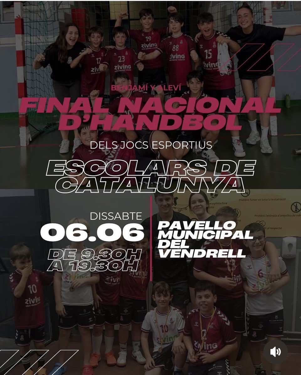 LleidaHC's tweet photo. Aquest dissabte ens espera una gran cita! 🏆

Les Finals Nacionals dels Jocs Esportius Escolars de Catalunya ja són aquí, i els nostres equips benjamí i aleví ens representaran amb tota la il·lusió i l’esforç de tota la temporada. 
📅 Dissabte 6 de juny
📍 Pav. Municipal Vendrell https://t.co/vEf7voNvMX