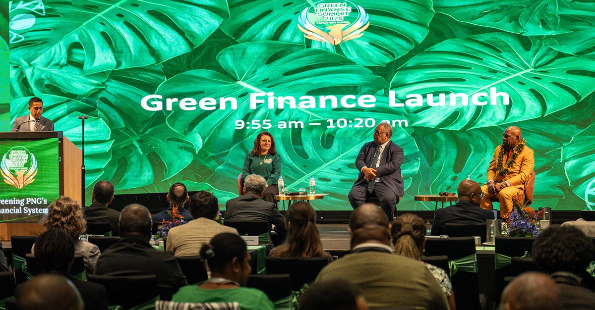 NewsAFI's tweet photo. Progress in strengthening a climate‑resilient &amp; inclusive financial system in Papua New Guinea was highlighted at the 2026 Green Finance Summit hosted by the Bank of Papua New Guinea. 
More details: https://t.co/mNpzStc9ZX https://t.co/9uoOMlPSfN