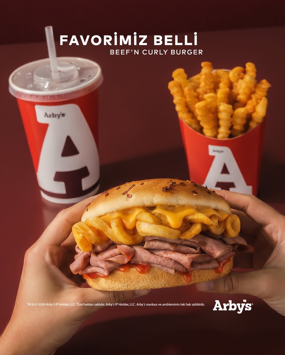 ArbysTr's tweet photo. Curly fries ve roast beef bir aradaysa,
daha ne isteriz ki? 🤤
Beef’n Curly Burger ❤️ https://t.co/nl20yYb7TV
