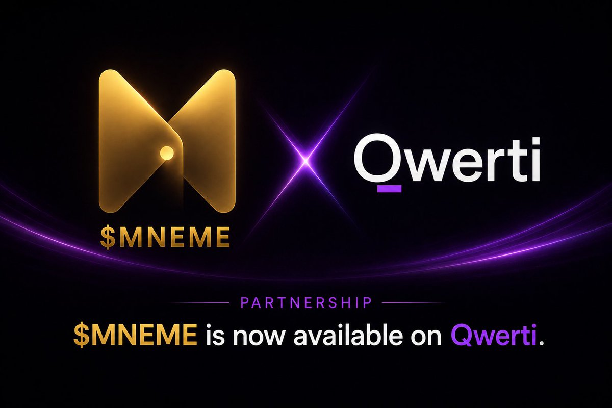 mnemeDB's tweet photo. Memory finds its way.

Today, Mneme reaches another corner of the agent economy.

$MNEME is now available on Qwerti. 🎉

Qwerti Widget is now integrated on our landing page making it easier to swap $MNEME.

The network grows. The memory persists.🧠⚡️

https://t.co/sQbA4Drtv7 https://t.co/pDmfna5YLP