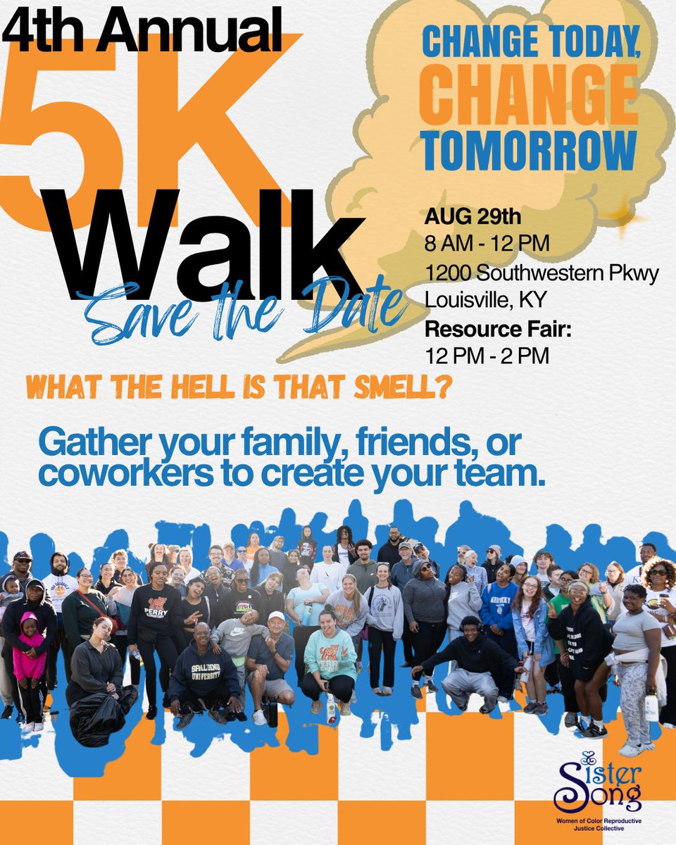 ChangeTMW's tweet photo. 👟Lace up for the 4th Annual “What The Hell Is That Smell?” 5K with CTCT!
📍 Starting at the Chickasaw Park Pavilion at 8 AM.
🎪 Community Resource Fair | 12 PM – 2 PM
🎟️ Register today: https://t.co/3uSWWRS7Sa https://t.co/xc2FcddI5d