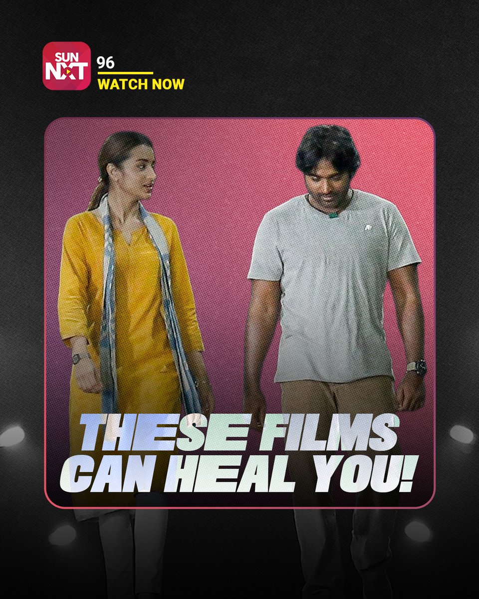 sunnxt's tweet photo. When your day turns bad, these films can instantly make them great! Which is your favourite film out of these? Comment below 

#96 #TheCricketer #MayakkamEnna #VasoolRaajaMBBS #SunNXT 

[Feelgood films, Heal, Relatable, Romcoms, Heartwarming scenes, Tamilmovies] https://t.co/UeXUTTfPkS