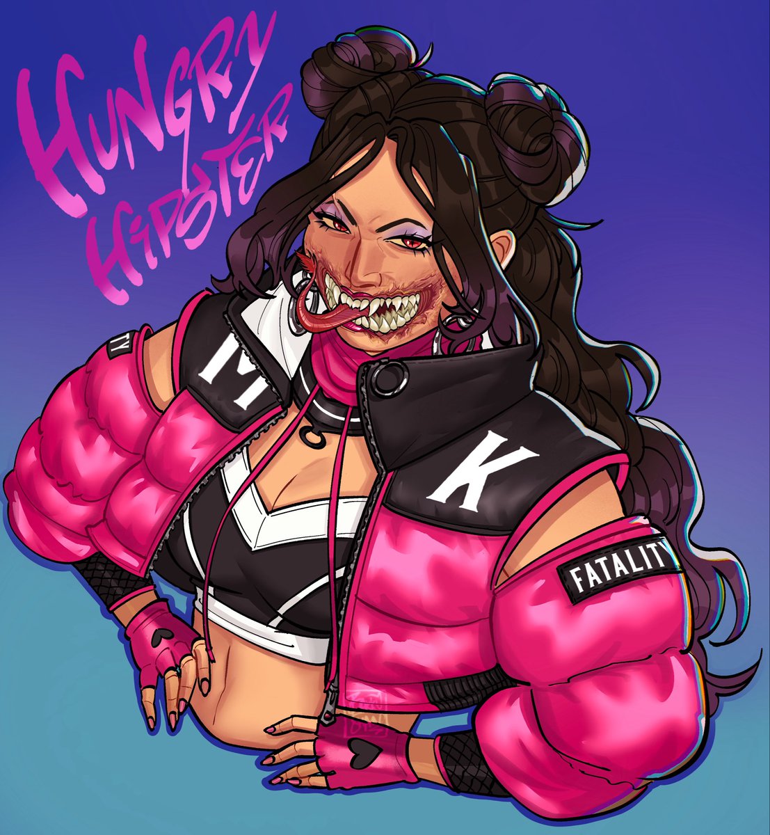 Its_BakkuShan's tweet photo. slayin’ and eatin’ #mileena #mk1 https://t.co/sav1L7Wvjl