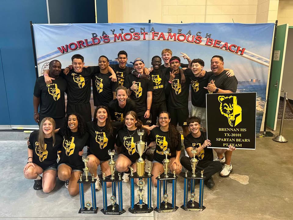 NISD's tweet photo. Congrats to the @NISDBrennan AFJROTC PT Team, who were #NISDUnstoppable, taking 3rd in the Nation (Mixed Division) &amp; 3rd in double broad jump, ball toss &amp; obstacle course at the National JROTC Fitness Challenge Championships. Way to go, Brennan Bears!🐻🏆 https://t.co/VjT9XaWPNM
