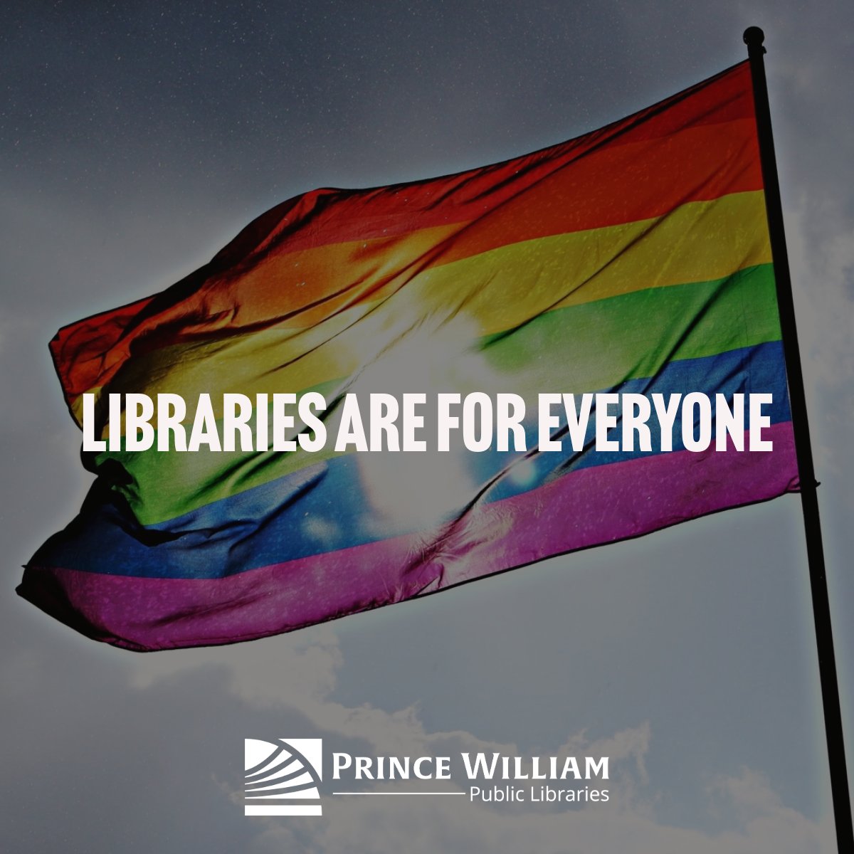 PrinceWmLibrary's tweet photo. Happy Pride Month! 🏳️‍🌈 
Libraries are safe, inclusive spaces where everyone is welcome to learn, grow, and be themselves—all year long. Visit us this month to explore books, stories, and resources that celebrate the diversity of the LGBTQIA+ community.

#PrideMonth #Library https://t.co/NVxgFBImoj