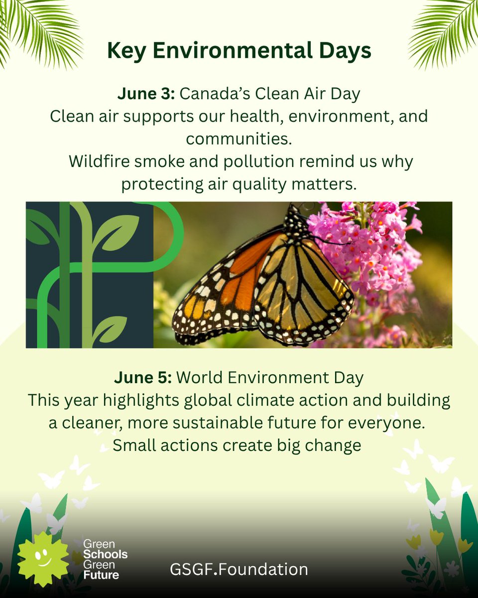 GSGFprojects's tweet photo. 🌎 Canadian Environment Week 2026 🌿💚

From June 1st to June 5th, Canadians are coming together to celebrate and protect the environment we all share. From cleaner air to climate action and protecting biodiversity, every small action helps create a healthier future. https://t.co/4rDtE6oGSt