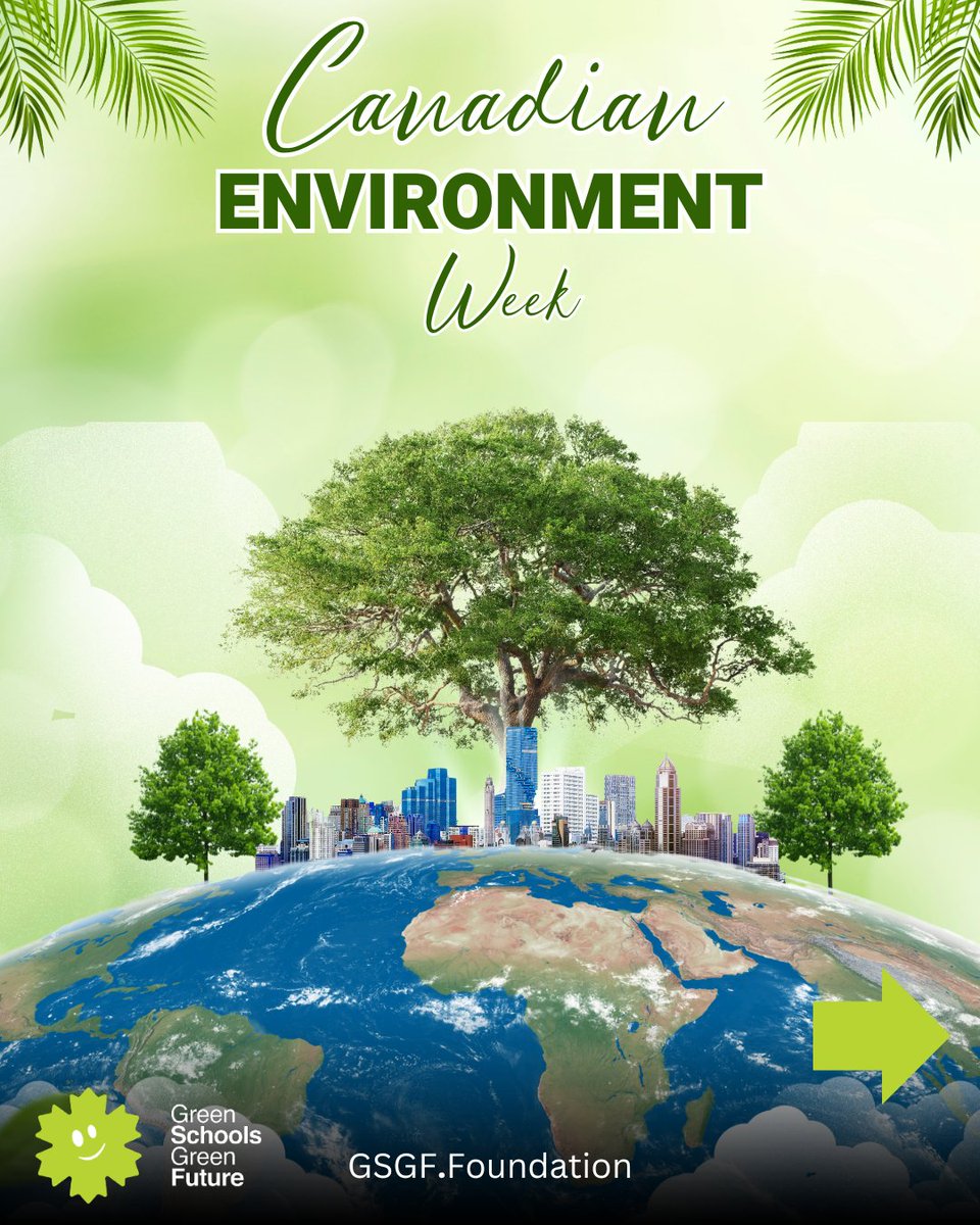 GSGFprojects's tweet photo. 🌎 Canadian Environment Week 2026 🌿💚

From June 1st to June 5th, Canadians are coming together to celebrate and protect the environment we all share. From cleaner air to climate action and protecting biodiversity, every small action helps create a healthier future. https://t.co/4rDtE6oGSt
