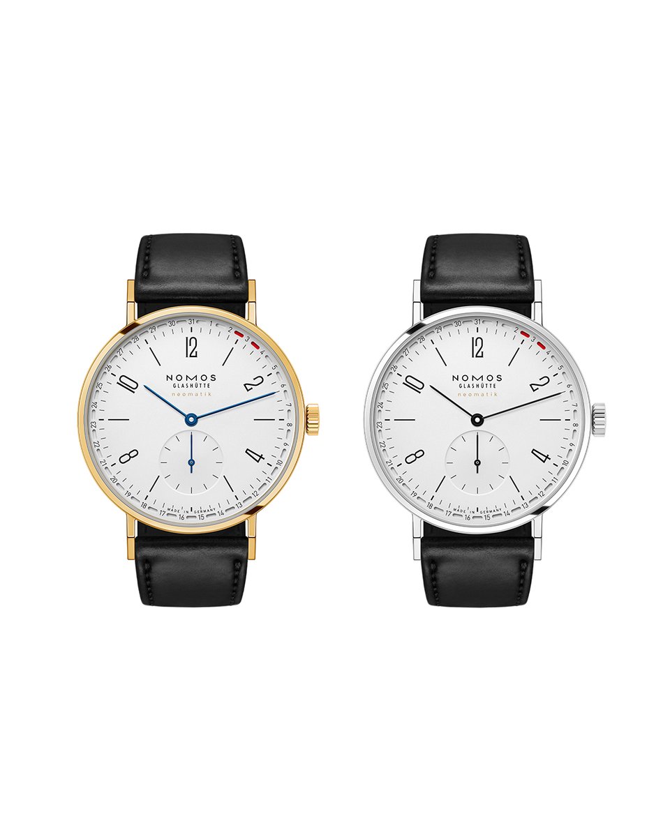 nomosglashuette's tweet photo. With the #NOMOS ring date, #Tangente gold neomatik 38 Update keeps the entire month in view: Two markers move along the scale at the edge of the dial, framing the current date. This unique display now appears in a 18-karat #gold case for the first time. 

https://t.co/Totq5Ee9nR https://t.co/9QJsHTjqgc