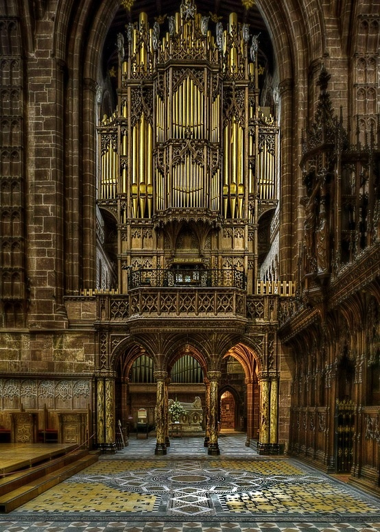 LeoDaVinciWave's tweet photo. The Grand Organ of Chester Cathedral, a significant historic instrument in Chester, Cheshire, England designed by the renowned architect Sir George Gilbert Scott in the 19th century. https://t.co/85vtipRSN3