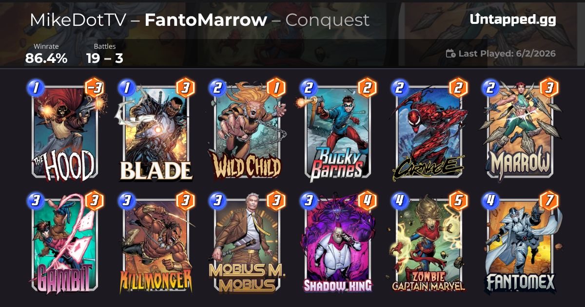 mikedottv's tweet photo. 4 Infinite tickets = 3 Infinite avatars on the last day of the #MarvelSnap season. 
Fantomex is life. https://t.co/7HoV7WfiH1