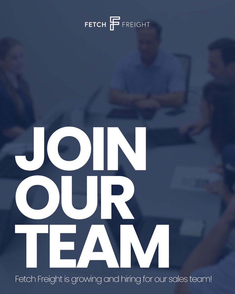FetchFreight's tweet photo. Fetch Freight is growing and hiring for our sales team! Apply here: https://t.co/pRmD1QbGuZ 

#hiring #freightbrokerage #transportation #logistics https://t.co/lnrvKbai74