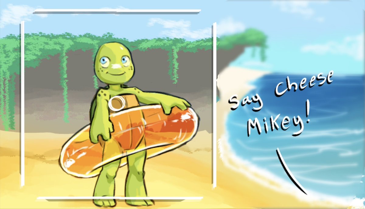 Duck_Crumbs's tweet photo. A little ol’ baby Mikey for your troubles. #duckcrumbsart #magmaart #tmnt #tmnt2012 #tmntart https://t.co/PfnMFIGzCp