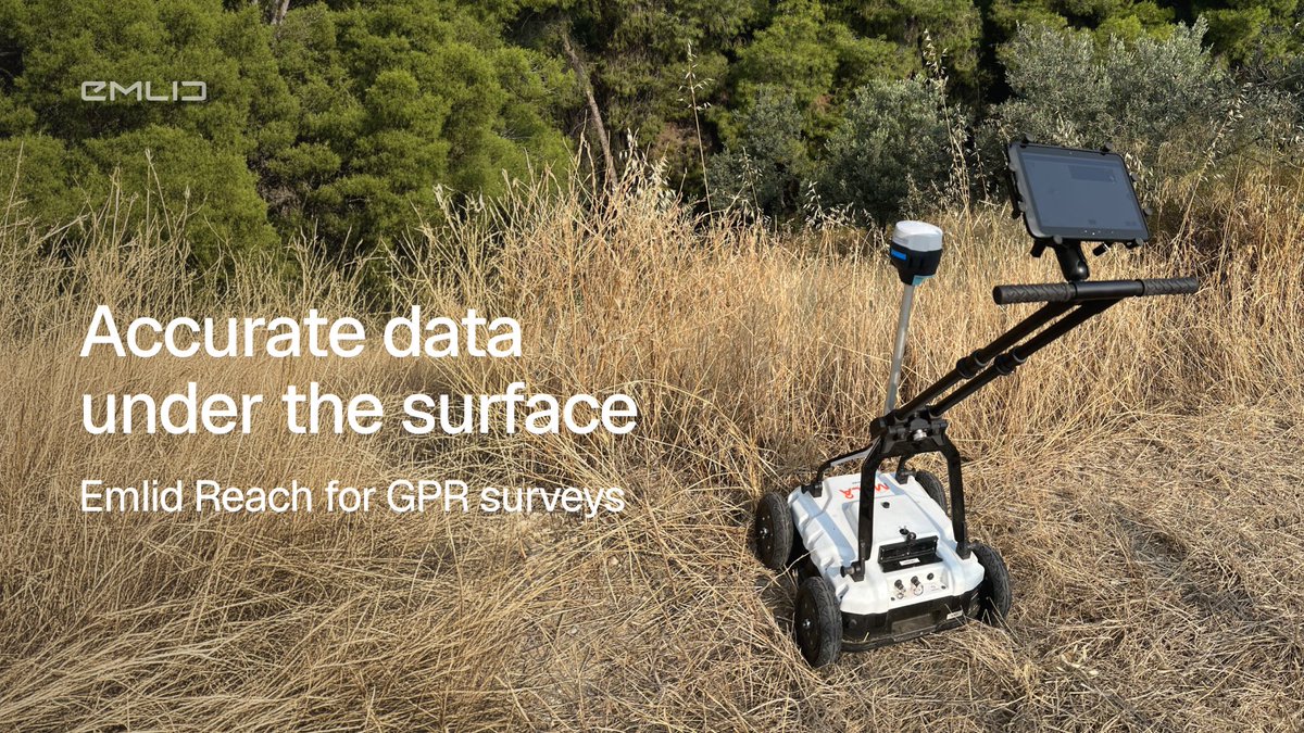 emlid's tweet photo. GPR tells you what's underground; Emlid Reach tells you where exactly it is. Stream centimeter-level RTK data directly to your GPR cart for precise, excavation-ready CAD &amp; GIS maps.
See how the workflow works: https://t.co/pMhvqrLmer https://t.co/3CcuPW7ACb