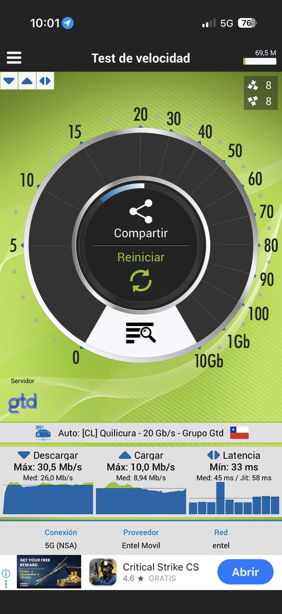 p4olomj's tweet photo. Les presento la mejor señal 5G… @entel … ah pero sino hay cobertura, hay señal satelital… (que tampoco funciona) https://t.co/Ipc9RcFDVj