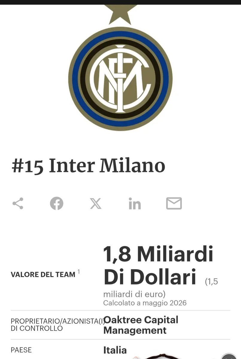 Bluewawe22's tweet photo. @InterOaktree Valore stimato dalle truppe cammellate poi vai su Forbes e ti accorgi delle palle che raccontano. https://t.co/dcoFS9SB5g