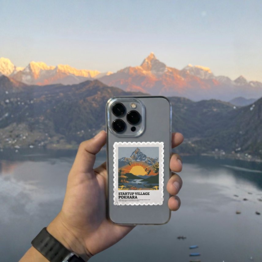 SuperteamNPL's tweet photo. my favourite sticker from SV Pokhara and this view! 🏔️ https://t.co/xIn9plXcPS
