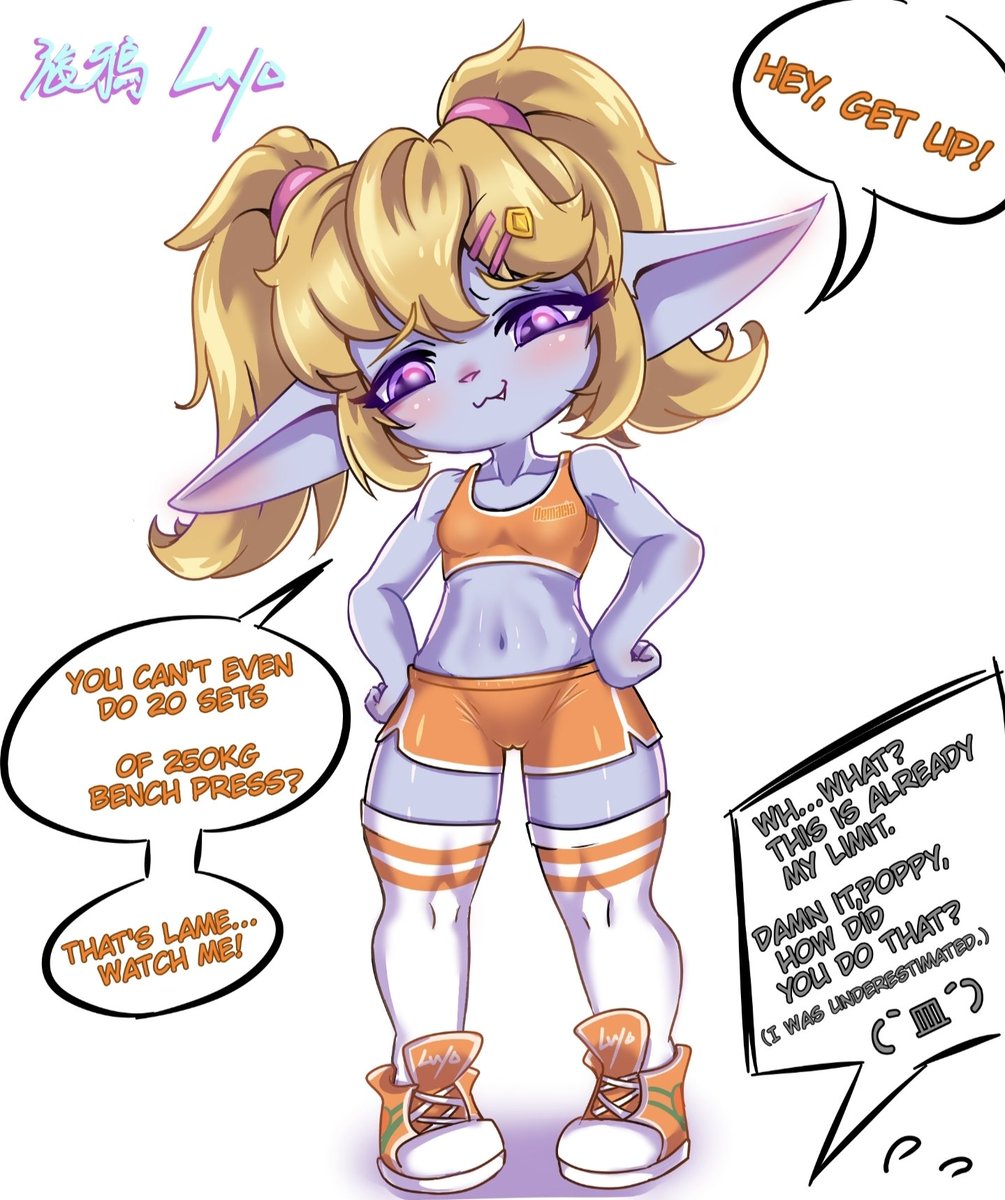 1739Teng's tweet photo. Gold Medal Fitness Coach—Poppy
#Poppy #LeagueOfLegendsFanArt #leagueoflegends https://t.co/gfBxAJWEFs