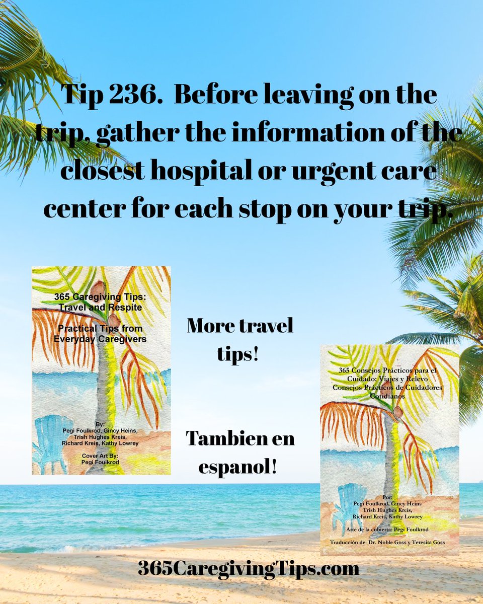 365CareTips's tweet photo. Planning a trip? Before leaving figure out the closest hospital and urgent care (and pharmacy while you're at it)! Put it on your itinerary so you have it. You will hope you don't need it but you will be grateful you do in the event of an illness, fall or emergency. https://t.co/oPZ0FPoNg0