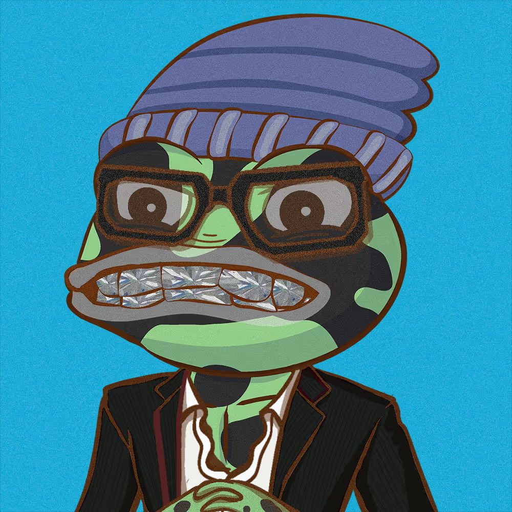 StephizzleNFT's tweet photo. GM X Fam and Happy Tuesday 🥳🙌🥳 I’ve been wanting to grow my @ThePlagueNFT army so I recently grabbed this insanely dope one off the floor, I couldn’t believe it 🤯🔥🤩 I love the beanie and the diamond grill is sick 🔥 Drop your frog below 👇 and let’s connect 🤝 and remember to give yourself a chance because you’re worth it 🫶