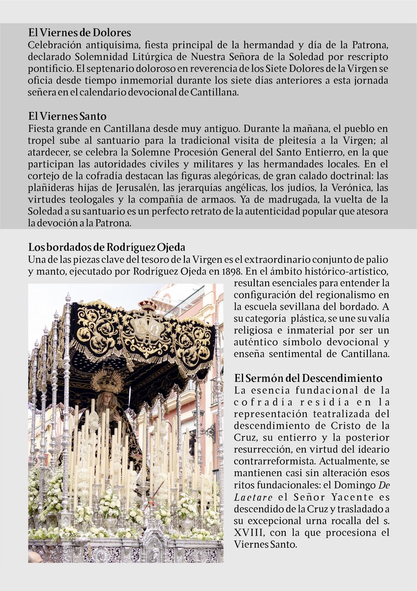 hdad_la_soledad's tweet photo. 𝐄𝐃𝐈𝐂𝐈Ó𝐍 𝐃𝐄 𝐔𝐍 𝐃Í𝐏𝐓𝐈𝐂𝐎 𝐃𝐈𝐕𝐔𝐋𝐆𝐀𝐓𝐈𝐕𝐎

El Equipo de Secretaría y Comunicación de la hermandad ha elaborado un díptico divulgativo con material gráfico y textos alusivos a cuestiones de historia, patrimonio y devoción. https://t.co/kp478R2hl1