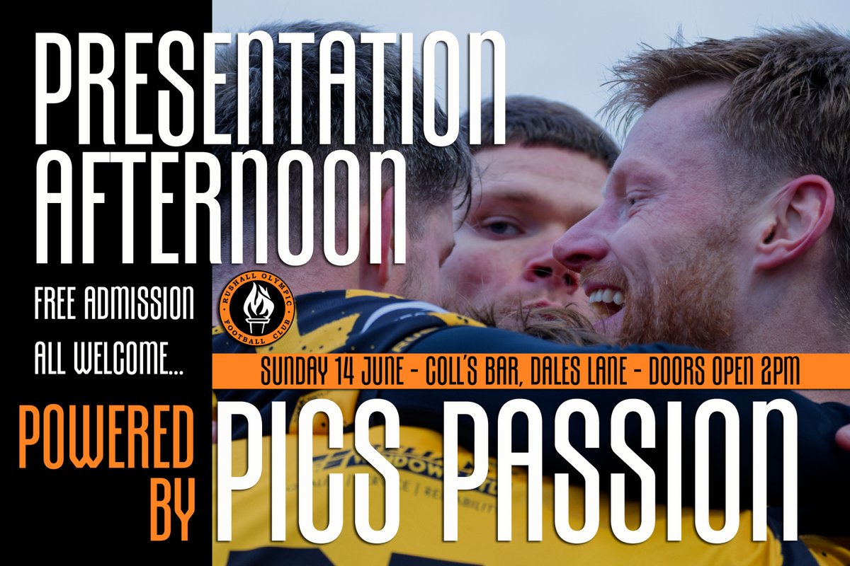 ROFCOfficial's tweet photo. 🏆PRESENTATION AFTERNOON | You are all invited to join us in Coll's Bar at Dales Lane on Sunday, 14 June for our Presentation Afternoon

🎉It will be a chance to reflect on the season just gone and look forward to what's ahead

👉Doors open from 2pm, FREE admission, all welcome https://t.co/RYsdMWKeWh