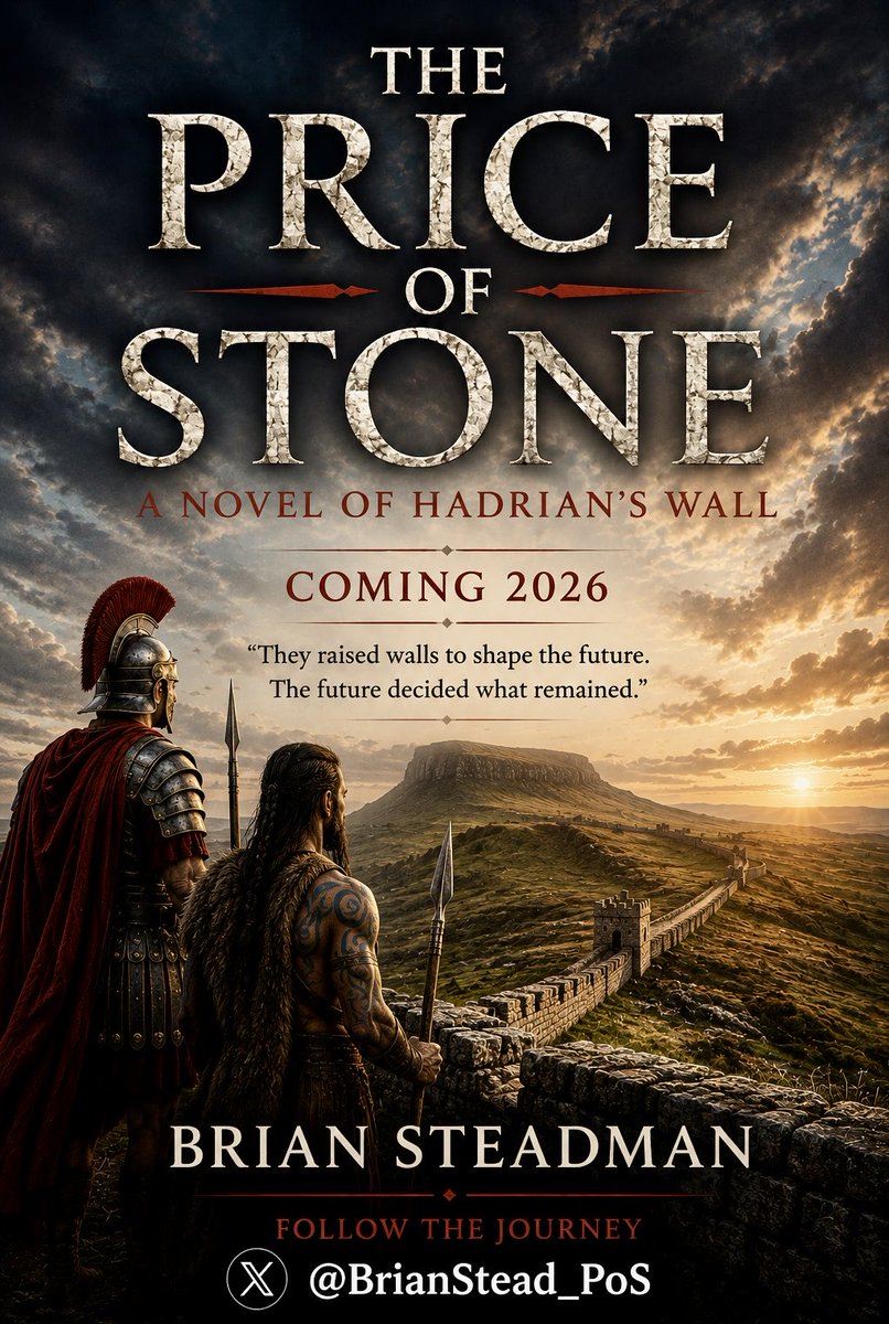 BrianStead_PoS's tweet photo. @A_DiAngelo I've been writing a story set in the shadow of Hadrian's Wall. A tale of ambition, loyalty, betrayal, and the price paid by those who build empires. I'm delighted to say that The Price of Stone will be published later this year. #HistoricalFiction #HadriansWall #WritingCommunity https://t.co/2n866oMJaZ
