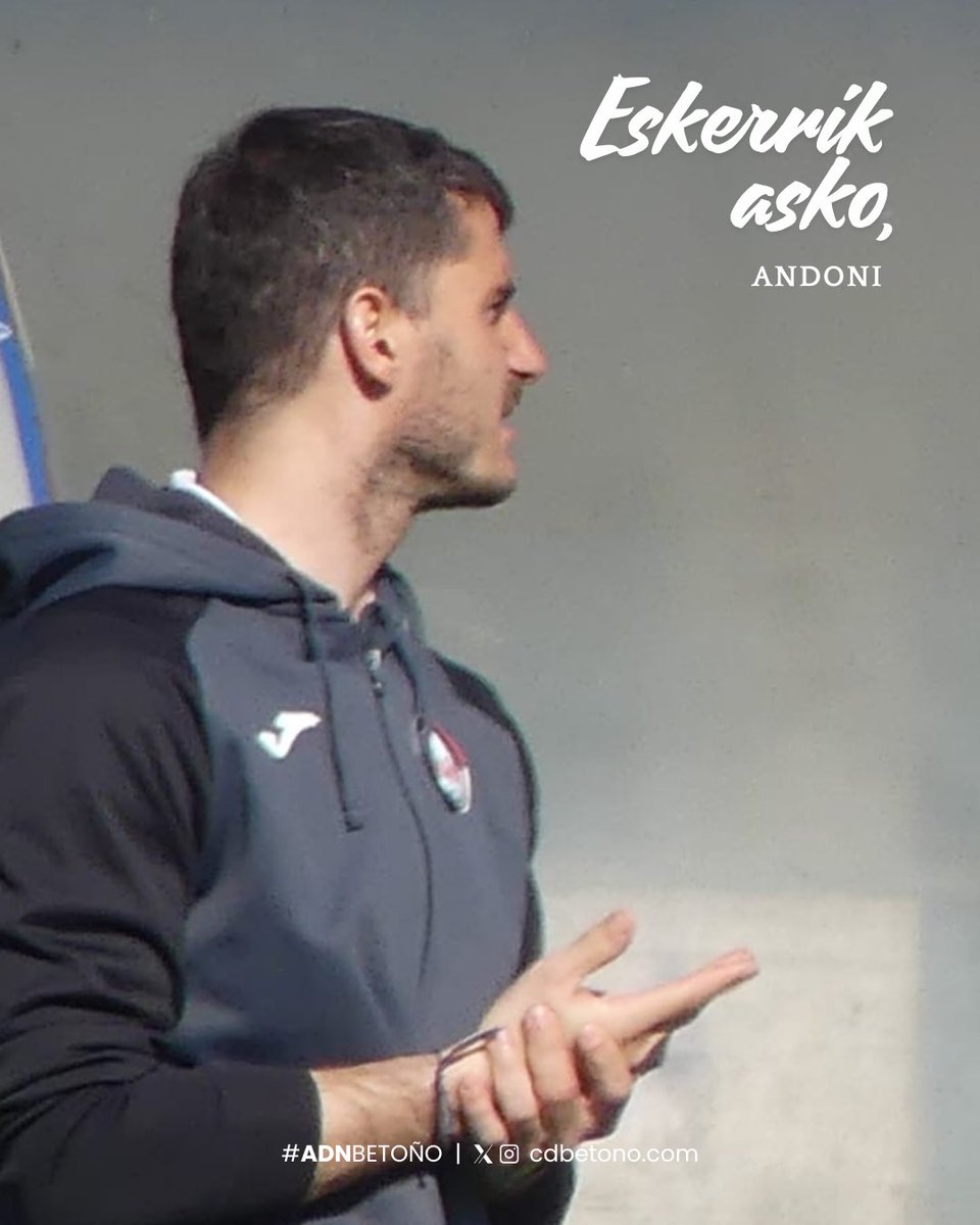 cdbetono's tweet photo. 👋 Eskerrik asko, Andoni!

Tras muchos años en la estructura del club como entrenador, coordinador y mucho más, Andoni Aguilera finaliza su exitosa etapa en el Betoño para afrontar retos personales.

¡Desde el club, desearte lo mejor! ❤️

Siempre bienvenido, lagun! 

#ADNBetoño https://t.co/3LMtd6DWqK