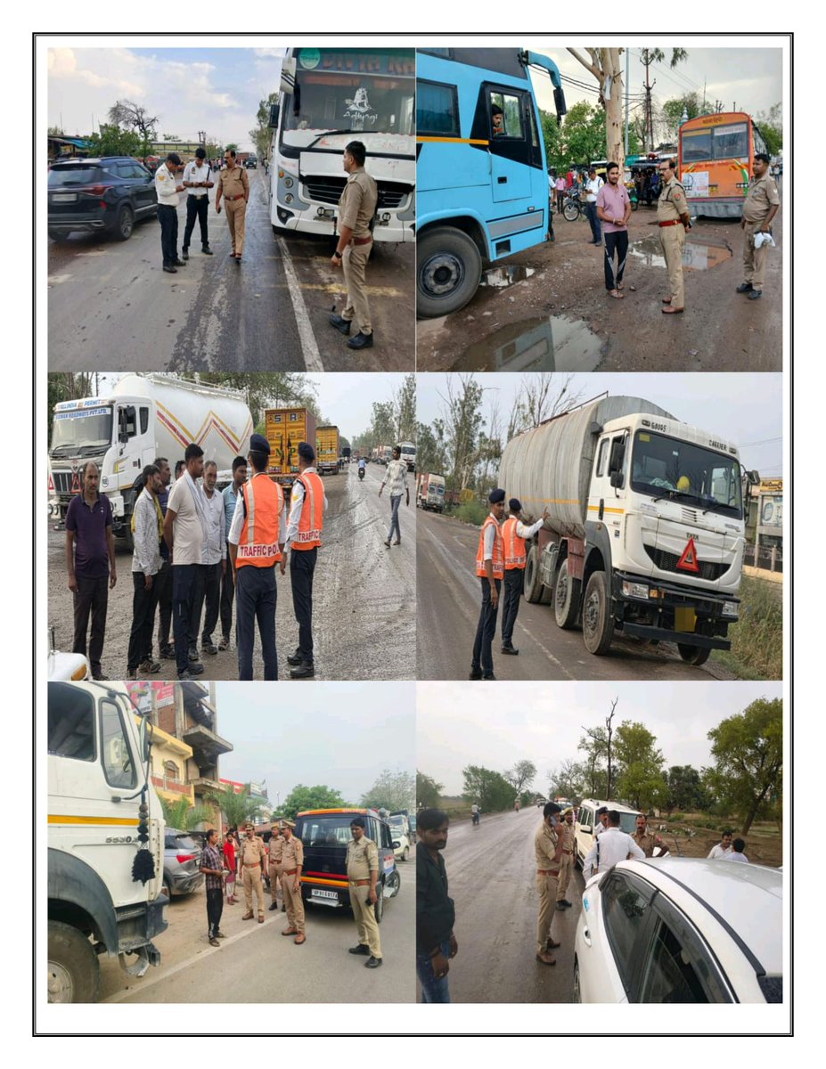 hamirpurpolice's tweet photo. #SP_Hmr के निर्देशन में नेशनल हाईवे-34 पर सड़क सुरक्षा अभियान के अन्तर्गत सड़क किनारे अव्यवस्थित खड़े वाहनों को हटवाया गया तथा वाहन चालकों को यातायात नियमों के पालन हेतु जागरूक किया गया । https://t.co/bi1VARU68Q