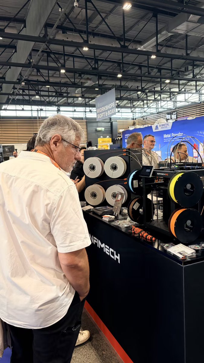 InfiMech's tweet photo. Live from Lyon! 🇫🇷🔥

The 3D Print Congress is in full swing, and our multi-color tech is running live demos right now at Booth F24!

🔴 Can't make it to France? Join our YouTube Live Stream TOMORROW!

⏱️ When: June 3rd @ 3:00 PM CEST
🔗 Set Reminder: https://t.co/kKU6OUGsCE

#3dprinting #lyon #techshow #YouTubeLive