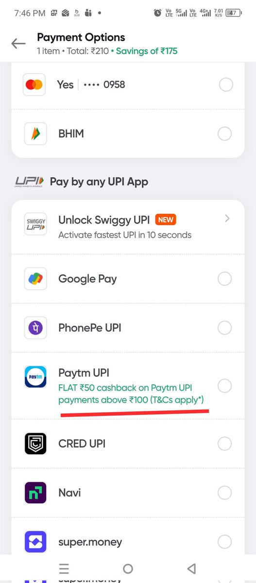 akchaubey's tweet photo. @SwiggyCares @Paytmcare where is terms and conditions details?? You both are partners in fooling. After placing order you will say this is not eligible as you shouldnt have used paytm for 60 days https://t.co/mv24J3a2Pk