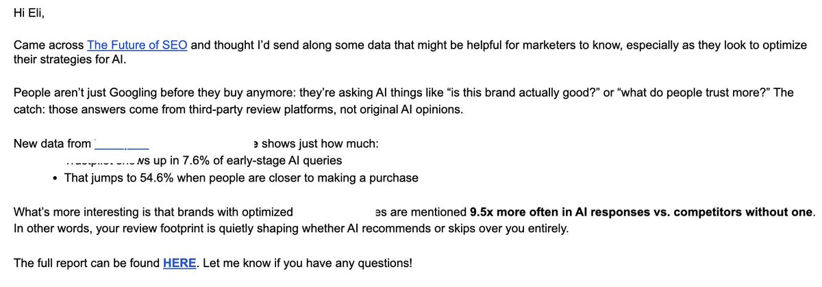 5le's tweet photo. Content creators, do cold pitches like this work on you? Do you suddenly decide you MUST write something because a PR agency sent you something like this? https://t.co/Ee788ga4yK
