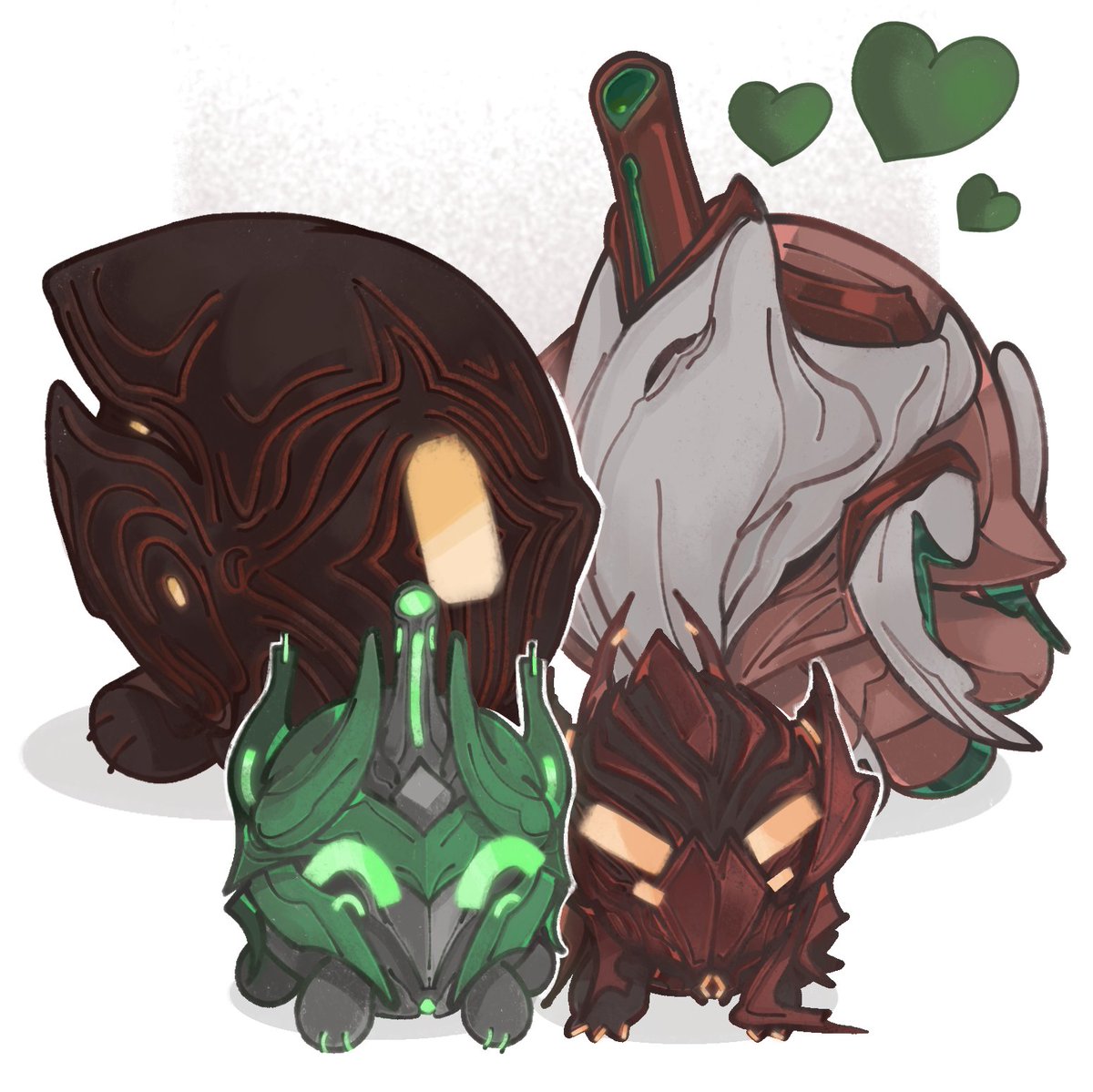 tsima_d's tweet photo. a beautiful family

and the Stalker.
//cut the rope ref
#warframe #warframefanart #tennocreate https://t.co/IiFHIBpJ4v