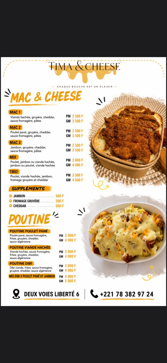 _theylovefatima's tweet photo. Salam aleykoum 💕Du nouveau chez Tima&amp;cheese la poutine sénégalaise 
Commandez dès maintenant 
📱783829724 
📍cité sonatel 2 sur les deux voies de liberté 6 
RT s’il vous plaît 🙏 https://t.co/6EHZyFLHDp