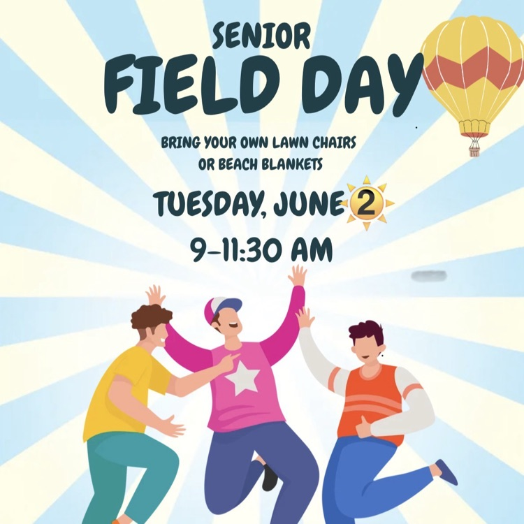 LRHSNJ's tweet photo. Bring your own lawn chairs &amp; beach blankets for Senior Field Day - Saturday, June 2nd -from 9 AM - 11:30 AM. https://t.co/7SAdE1eECQ