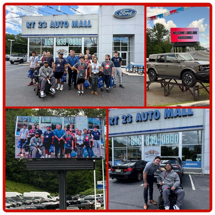 LRHSNJ's tweet photo. Thank you to our hometown friends at the Rt 23 Auto Mall for taking the time talk to us about job opportunities at the dealership. Our CORE and STEP students loved the tour as well as being featured on their billboard- check them out !! https://t.co/HT5VS3iG7I